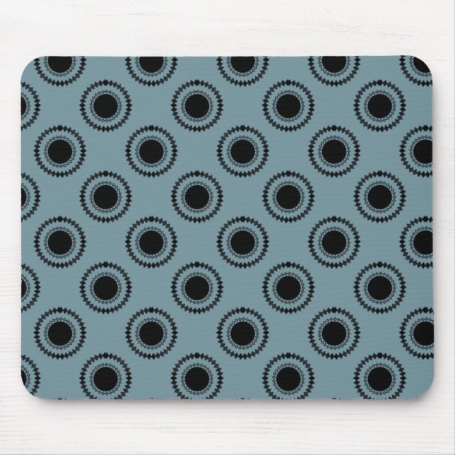 Uptown Hipster Mousepad, Blue Mouse Pad (Front)