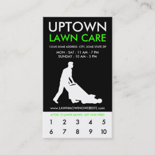 uptown lawn care punch card