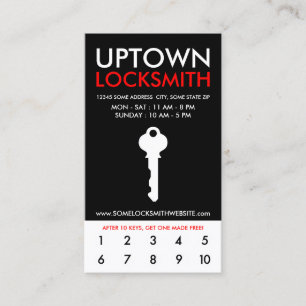 uptown locksmithv loyalty card