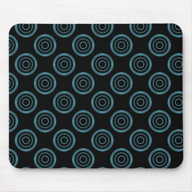 Uptown Posh Mousepad, Turquoise Mouse Pad (Front)