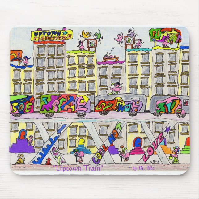"Uptown Train" Mouse Pad (Front)