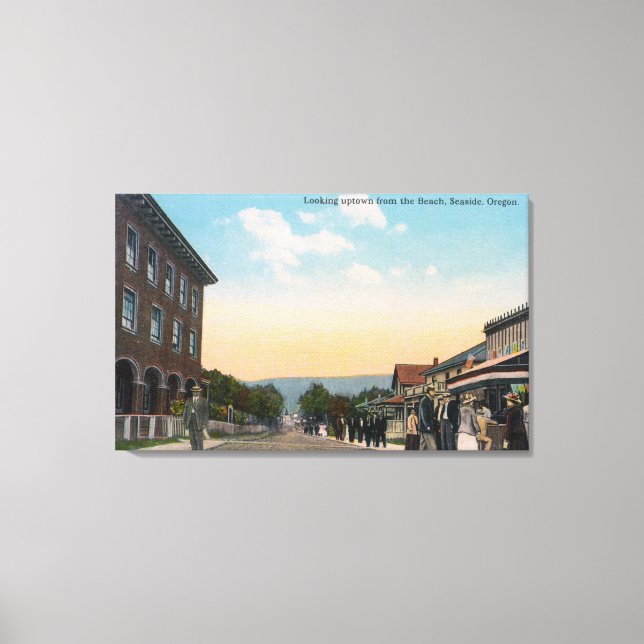 Uptown View from the BeachSeaside, OR Canvas Print (Front)