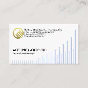 Upward Trend Stock Share Market Graph Money Market Business Card