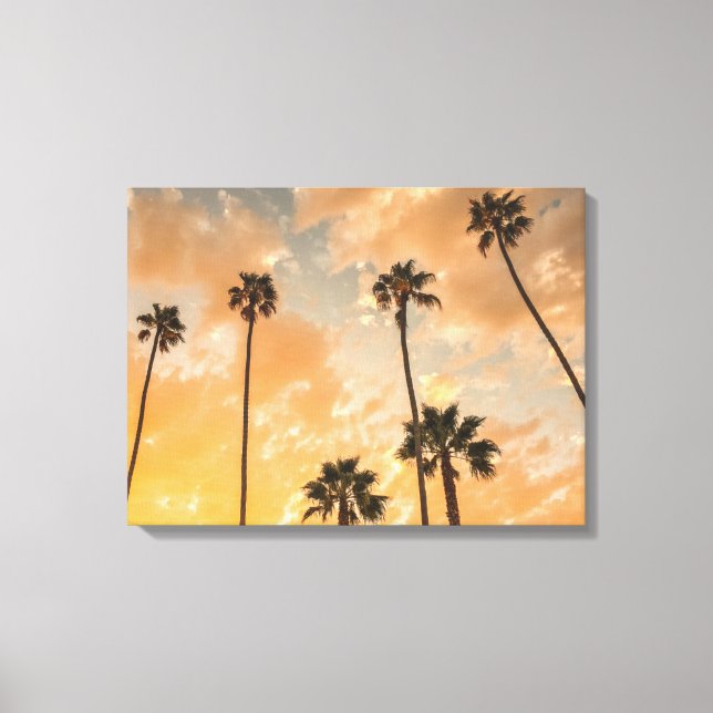 Upward View of Palms Canvas Print (Front)