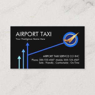Upwards Sky Arrows Airport Plane Runway Business Card