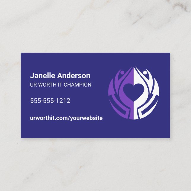 UR WORTH IT Referral Card Blue (Front)