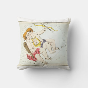 Urania's Mirror Gemini Constellation Antique Print Cushion