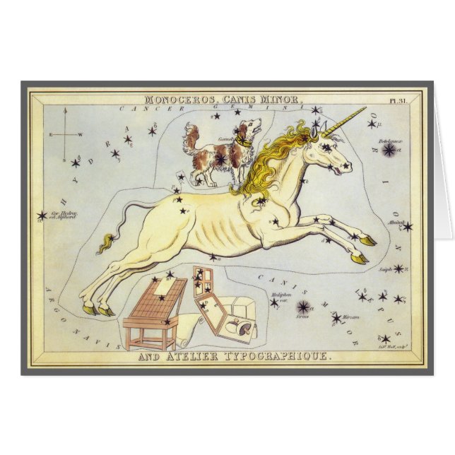 Urania's Mirror, Vintage Astronomy Celestial Map (Front Horizontal)