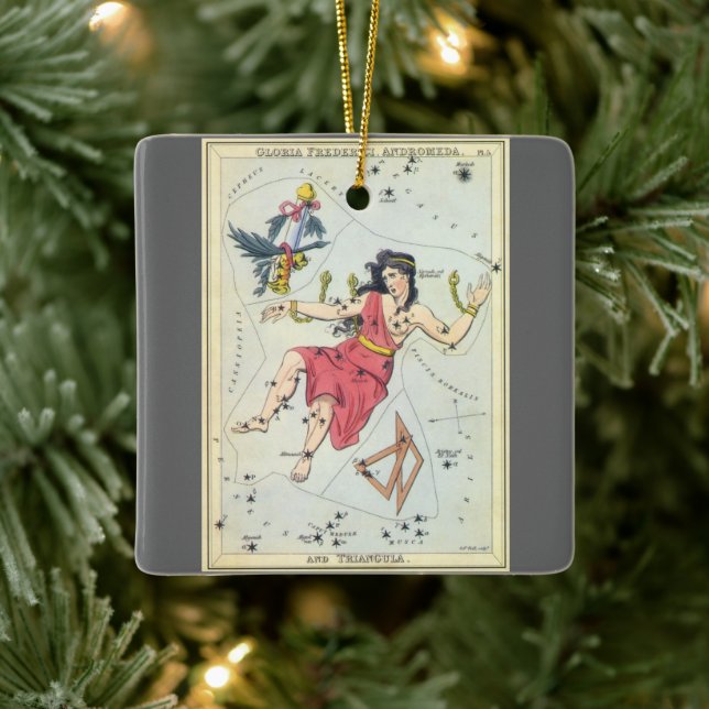 Urania's Mirror, Vintage Astronomy Celestial Map Ceramic Ornament (Tree)