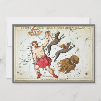 Urania's Mirror, Vintage Astronomy Celestial Map Invitation