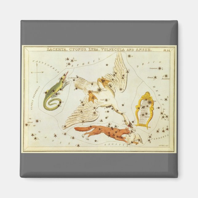 Urania's Mirror, Vintage Astronomy Celestial Map Magnet (Front)