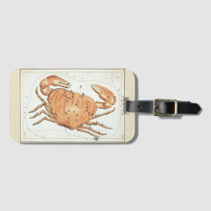 Urania's Mirror, Vintage Cancer Constellation Luggage Tag