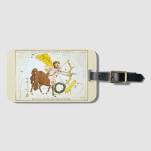 Urania's Mirror, Vintage Sagittarius Constellation Luggage Tag