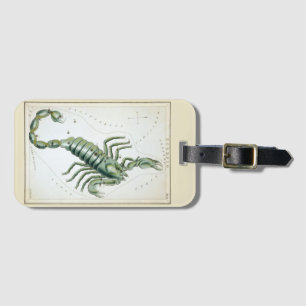 Urania's Mirror, Vintage Scorpio Constellation Luggage Tag
