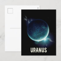 Uranus blue planet 3d universe space illustration
