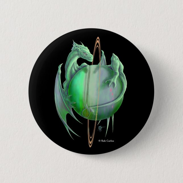 Uranus Dragon 6 Cm Round Badge (Front)