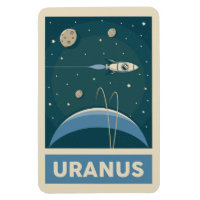 Uranus Retro Galaxy Rocket