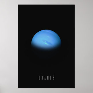 Uranus - The Ice Giant Planet in Deep Space Poster