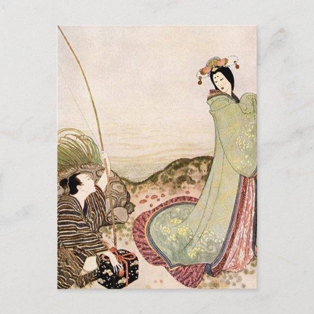 “Urashima Taro” by Edmund Dulac Postcard (Front)