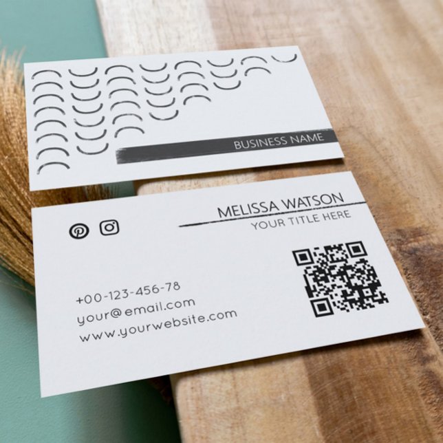 Urban abstract black and white masculine business card (Creator Uploaded)