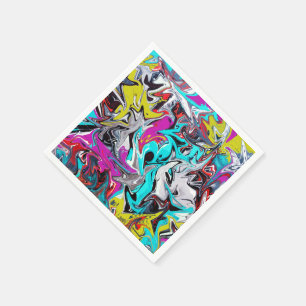 Urban abstract graffiti party napkin