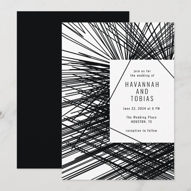 Urban Abstract Lines Invitation (Front/Back)