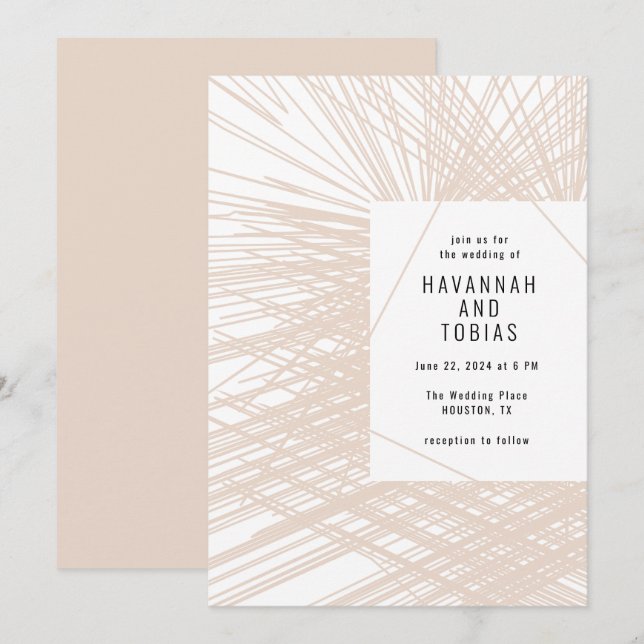 Urban Abstract Lines Invitation (Front/Back)