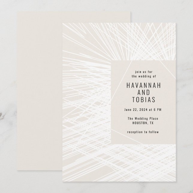 Urban Abstract Lines Invitation (Front/Back)