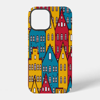 Urban abstract: vintage city pattern iPhone 12 case