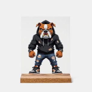 Urban Alpha Bulldog � Street Style Mascot  Acrylic Sign