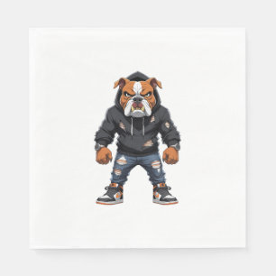 Urban Alpha Bulldog � Street Style Mascot  Napkin