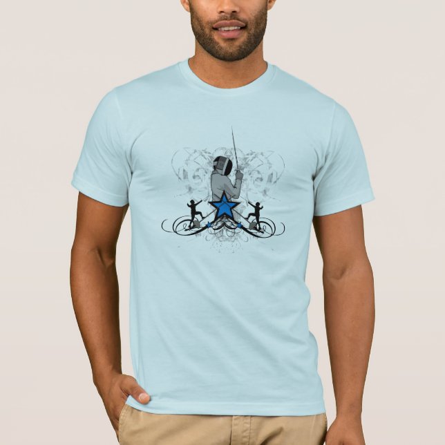 Urban and Hip Fencing Illustration T-Shirt (Front)