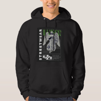 Urban Angel Statue Illusion Streetwear Men's Hoodie