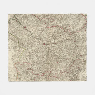Urban areas of France 2 Fleece Blanket