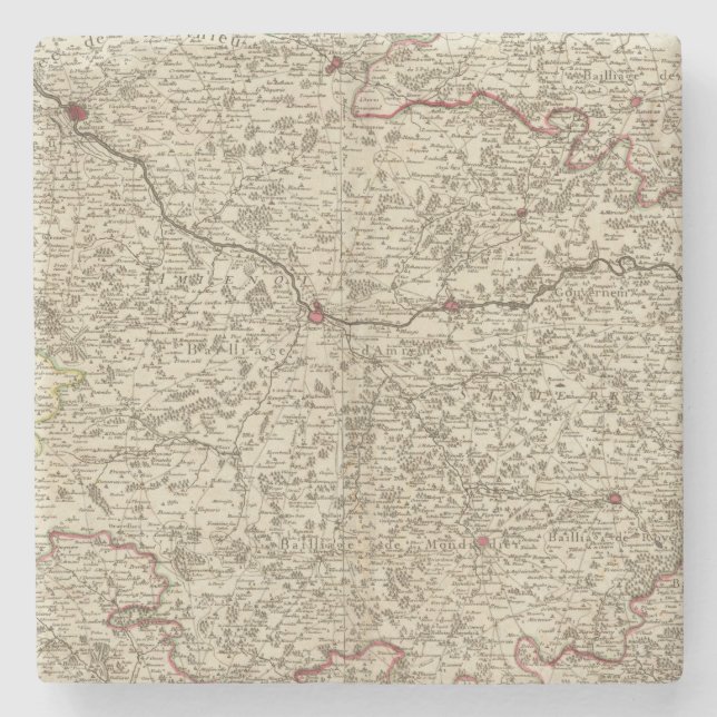 Urban areas of France 2 Stone Coaster (Front)