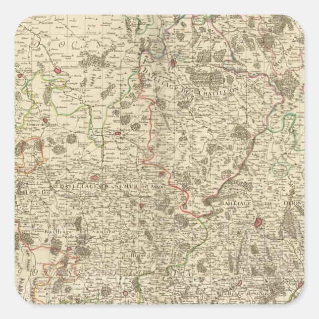 Urban areas of France Square Sticker (Front)
