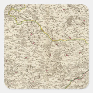 Urban areas of Germany Square Sticker