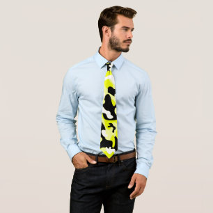 Urban Armani Artisan Abstract Camo Satin Necktie