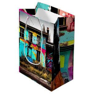 Urban Art Abandoned Graffiti Building Medium Gift Bag