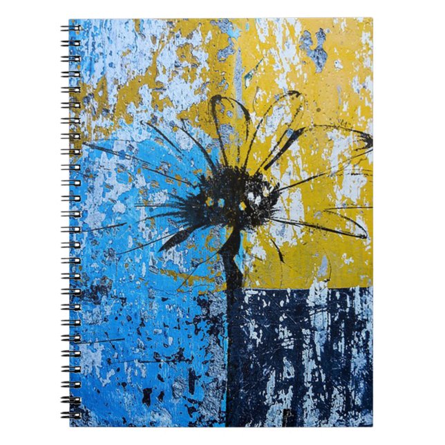 Urban Art Flower Spiral Notebook (Front)