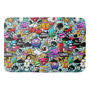 Urban Art Graffiti Bath Mat