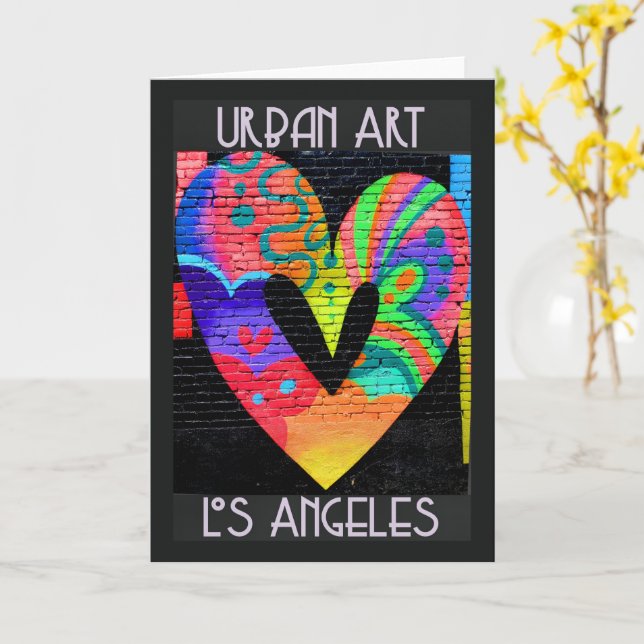 Urban Art, Los Angeles, Graffiti, Card (Yellow Flower)