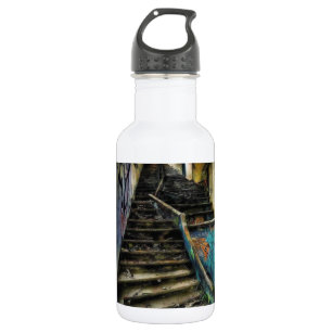 Urban Art on Stairs Abandoned Building 532 Ml Water Bottle