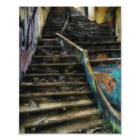 Urban Art on Stairs Abandoned Building