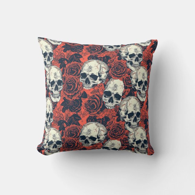 Urban Art Skull Pillow Design, cojin B10 (Front)