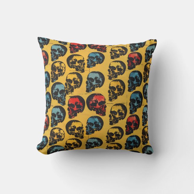 Urban Art Skull Pillow Design, Cojín B46 (Front)