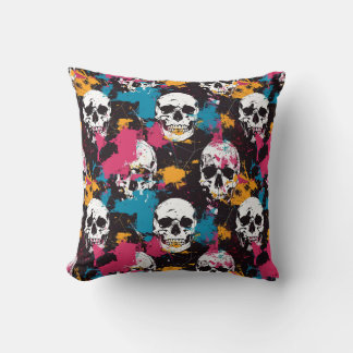 Urban Art Skull Pillow Design, Cojín B47