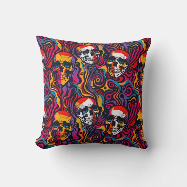 Urban Art Skull Pillow Design, Cojín B66 (Front)