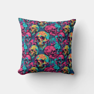 Urban Art Skull Pillow Design, Cojín B79