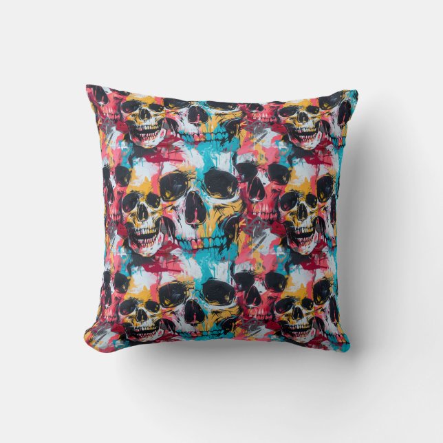 Urban Art Skull Pillow Design, Cojín C66 (Front)